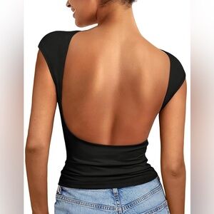 Efan  Black Sleeveless open back Women's Top 4 for $20